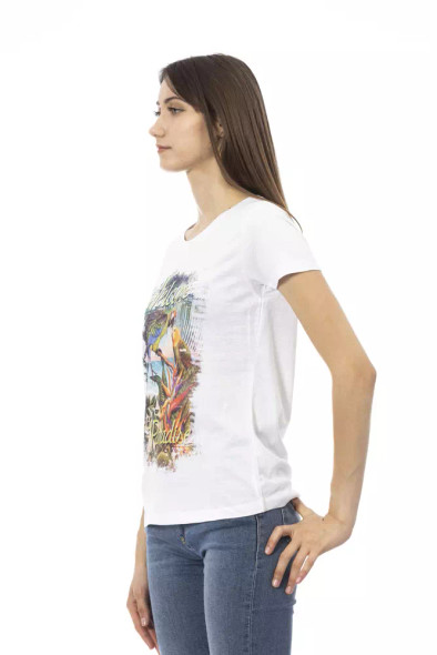 Trussardi Action White Cotton Women T-Shirt Trussardi Action White Cotton Women T-Shirt