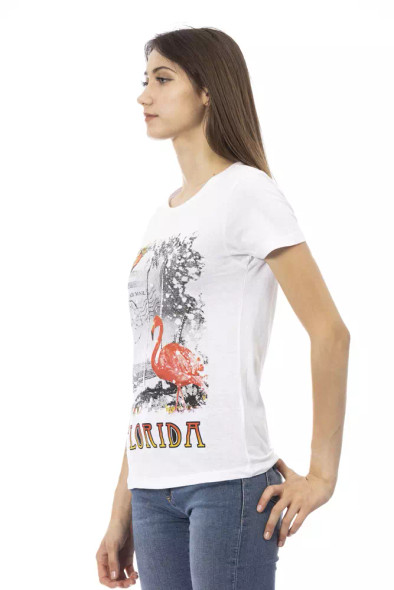 White Cotton Women T-Shirt TR-23032 White Cotton Women T-Shirt TR-23032
