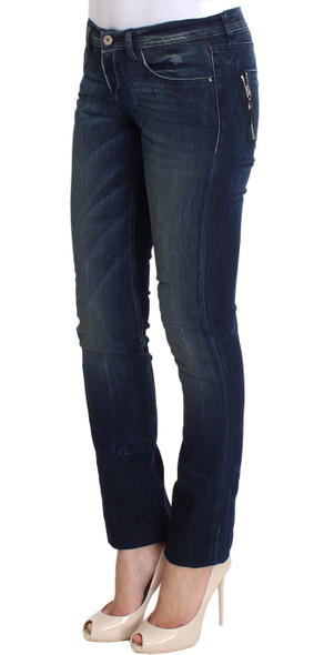 Blue Wash Cotton Slim Fit Skinny Jeans Blue Wash Cotton Slim Fit Skinny Jeans