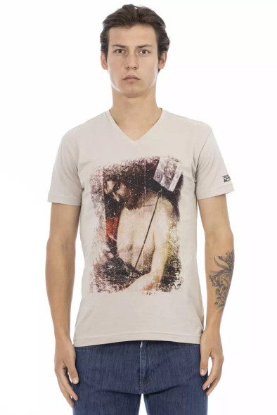 Beige Cotton Men T-Shirt TR-22845 Beige Cotton Men T-Shirt TR-22845
