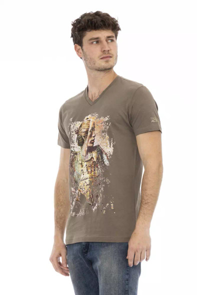 Brown Cotton Men's T-Shirt Brown Cotton Men's T-Shirt
