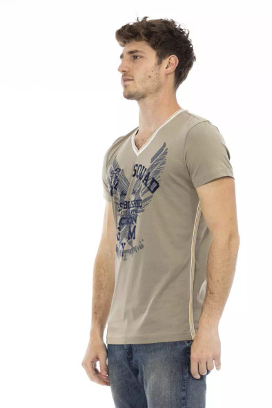 Trussardi Action Green Cotton Men T-Shirt TR-22748 Trussardi Action Green Cotton Men T-Shirt TR-22748