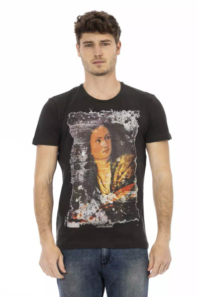 Black Cotton Men T-Shirt TR-22745 Black Cotton Men T-Shirt TR-22745