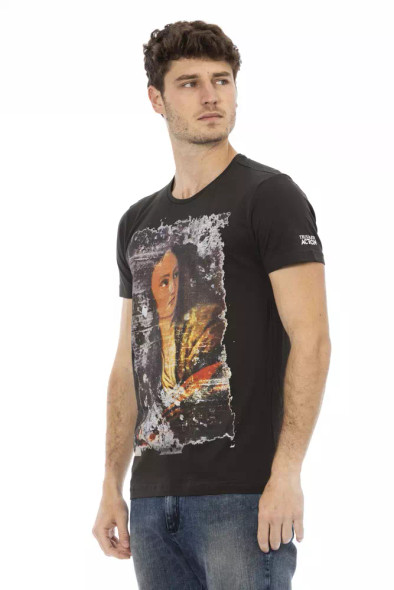 Black Cotton Men T-Shirt TR-22745 Black Cotton Men T-Shirt TR-22745