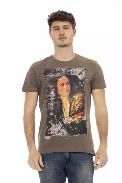 Brown Cotton Men T-Shirt TR-22744 Brown Cotton Men T-Shirt TR-22744