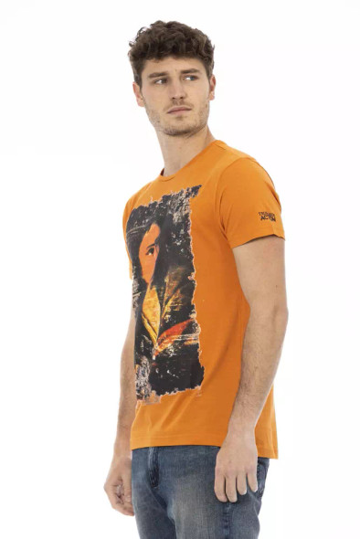 Trussardi Action Orange Cotton Men T-Shirt TR-22743 Trussardi Action Orange Cotton Men T-Shirt TR-22743