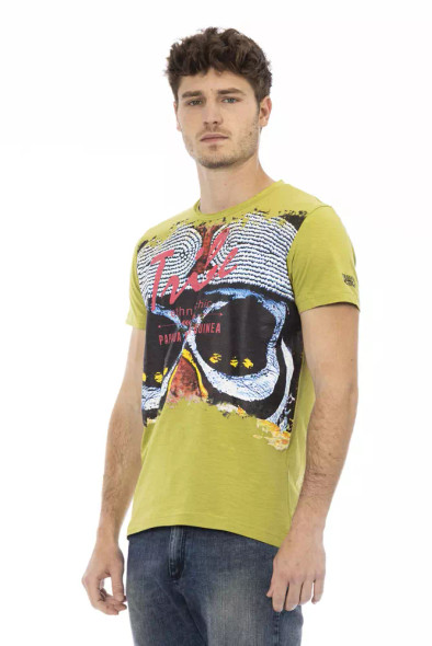 Trussardi Action Green Cotton Men T-Shirt TR-22732 Trussardi Action Green Cotton Men T-Shirt TR-22732