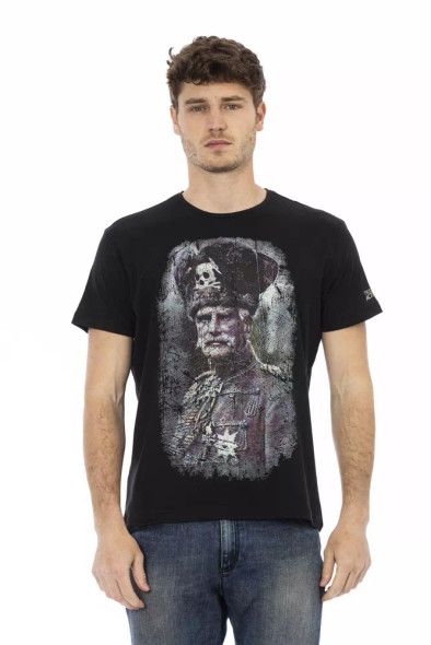 Black Cotton Men T-Shirt TR-22691 Black Cotton Men T-Shirt TR-22691