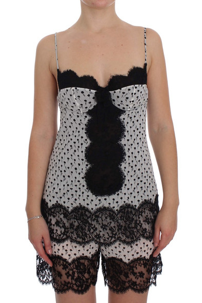 Dolce & Gabbana Black Silk Lace Babydoll Lingerie Top SIG30085 Dolce & Gabbana Black Silk Lace Babydoll Lingerie Top SIG30085