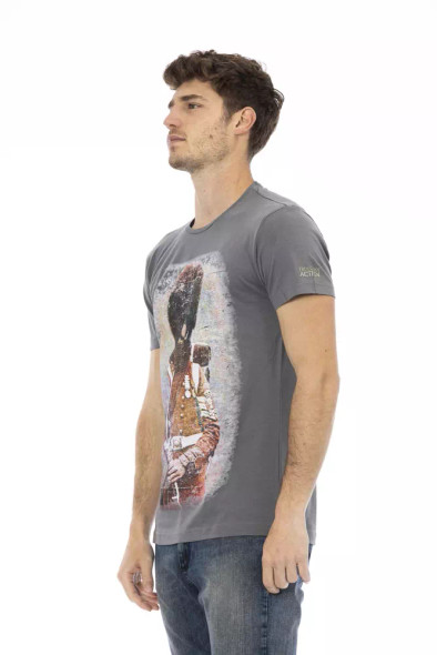 Gray Cotton Men T-Shirt TR-22686 Gray Cotton Men T-Shirt TR-22686