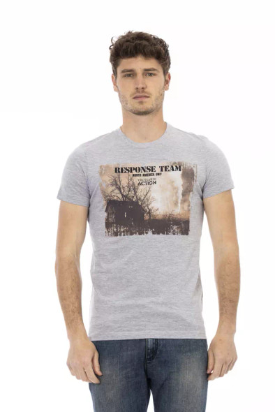 Gray Cotton Men T-Shirt TR-22682 Gray Cotton Men T-Shirt TR-22682