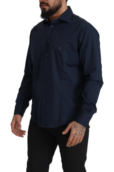 Navy Blue Cotton Dress Formal Shirt Navy Blue Cotton Dress Formal Shirt