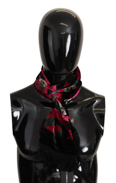 Dolce & Gabbana Multicolor DG Logo Print Mens Shawl Wrap Fringe Scarf Dolce & Gabbana Multicolor DG Logo Print Mens Shawl Wrap Fringe Scarf