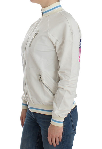 John Galliano White Mock Zip Cardigan Sweatshirt Sweater John Galliano White Mock Zip Cardigan Sweatshirt Sweater