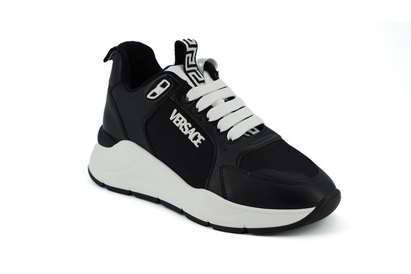 Versace Elegant Monochrome Leather Sneakers Versace Elegant Monochrome Leather Sneakers
