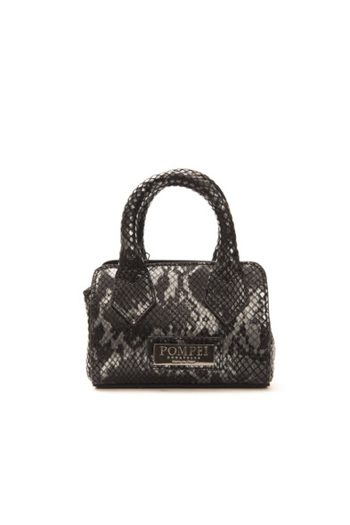 Chic Leather Mini Tote with Python Print Chic Leather Mini Tote with Python Print