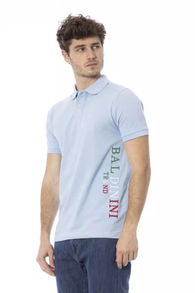 Light Blue Cotton Men Polo Shirt Light Blue Cotton Men Polo Shirt
