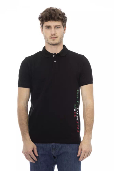 Black Cotton Men Polo Black Cotton Men Polo