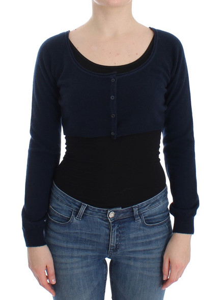 Ermanno Scervino Blue Cashmere Cardigan Sweater Ermanno Scervino Blue Cashmere Cardigan Sweater