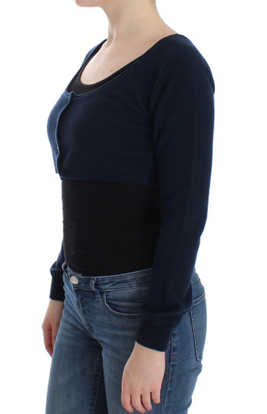 Ermanno Scervino Blue Cashmere Cardigan Sweater Ermanno Scervino Blue Cashmere Cardigan Sweater
