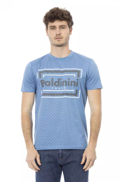Baldinini Trend Light Blue Cotton Men T-Shirt BA-23178 Baldinini Trend Light Blue Cotton Men T-Shirt BA-23178