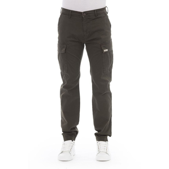 Baldinini Trend Army Cotton Men Cargo Trouser Baldinini Trend Army Cotton Men Cargo Trouser