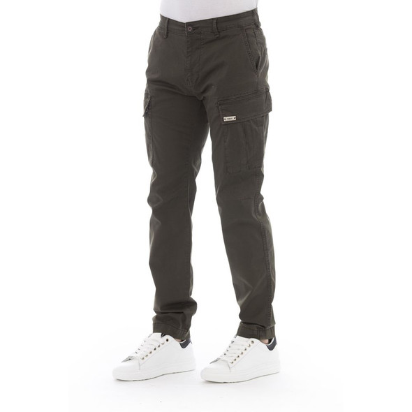 Baldinini Trend Army Cotton Men Cargo Trouser Baldinini Trend Army Cotton Men Cargo Trouser