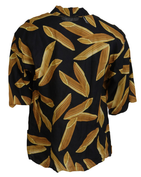 Black Casual Penne Rigate Linen Casual Shirt Black Casual Penne Rigate Linen Casual Shirt