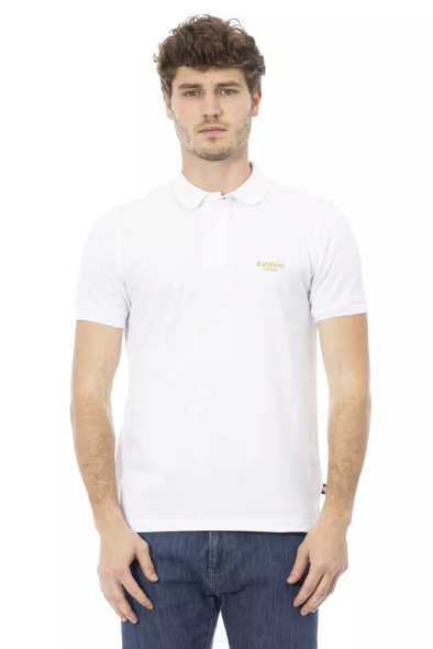White Cotton Men Polo White Cotton Men Polo