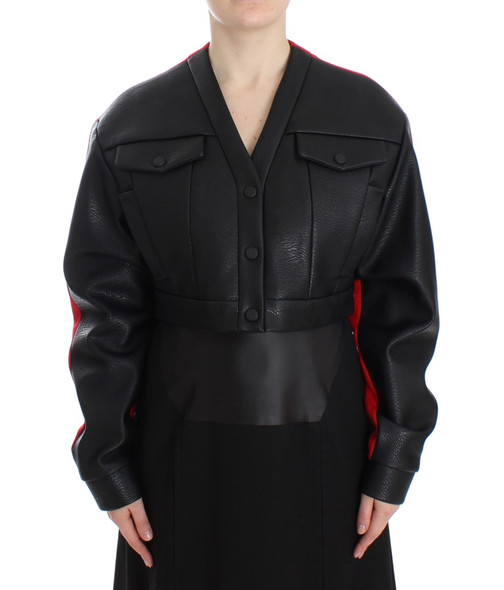 Black Short Croped Coat Bomber Jacket Black Short Croped Coat Bomber Jacket