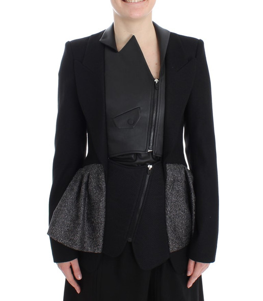 Black Short Blazer Coat Biker Jacket Black Short Blazer Coat Biker Jacket