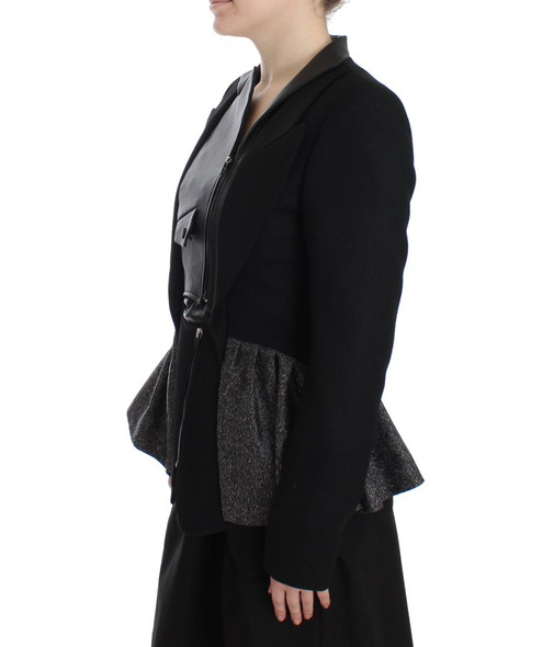 Black Short Blazer Coat Biker Jacket Black Short Blazer Coat Biker Jacket