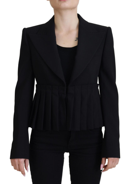 Dolce & Gabbana Black Single Breasted Fit Blazer Wool Jacket Dolce & Gabbana Black Single Breasted Fit Blazer Wool Jacket