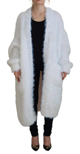 White Long Sleeves Fringes Cardigan Jacket White Long Sleeves Fringes Cardigan Jacket