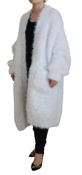 Dolce & Gabbana White Long Sleeves Fringes Cardigan Jacket Dolce & Gabbana White Long Sleeves Fringes Cardigan Jacket
