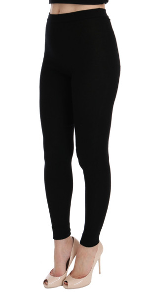 Dolce & Gabbana Black Slim Fit Women Cashmere Pants Dolce & Gabbana Black Slim Fit Women Cashmere Pants