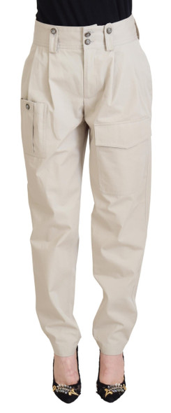Dolce & Gabbana Beige High Waist Women Pants Dolce & Gabbana Beige High Waist Women Pants