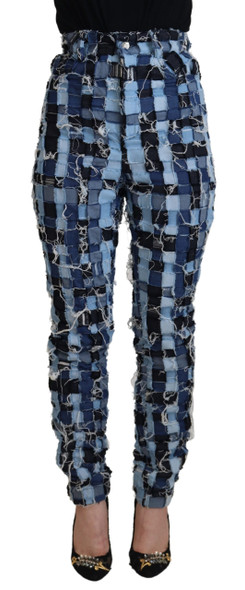 Multicolor Patchwork Cotton Denim Jeans Multicolor Patchwork Cotton Denim Jeans