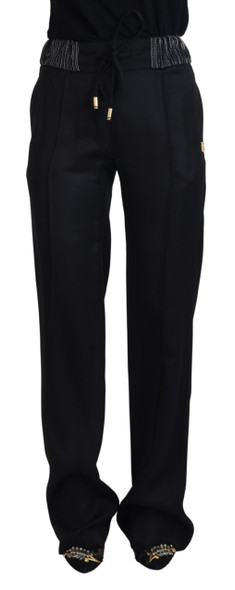 Black Straight Fit Cotton Pants Black Straight Fit Cotton Pants