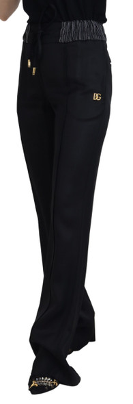Black Straight Fit Cotton Pants Black Straight Fit Cotton Pants