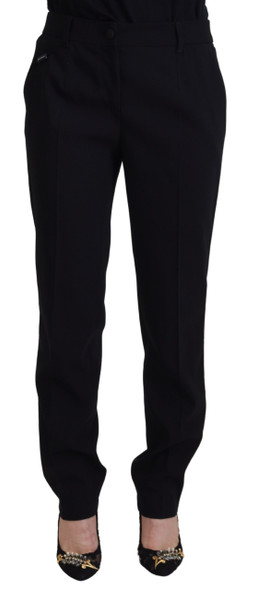 Black Tapered Women Wool Pants Black Tapered Women Wool Pants