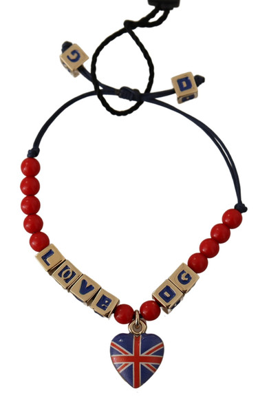 Red Blue Beaded DG LOVES LONDON Flag Branded Bracelet SMY100974 Red Blue Beaded DG LOVES LONDON Flag Branded Bracelet SMY100974