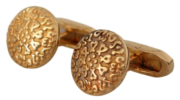 Gold Plated Brass Round Pin Men Cufflinks Gold Plated Brass Round Pin Men Cufflinks