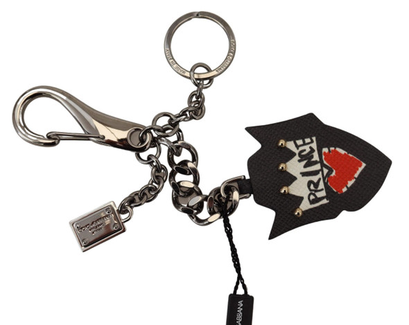 Black Prince Studs Logo Silver Brass Keychain Black Prince Studs Logo Silver Brass Keychain
