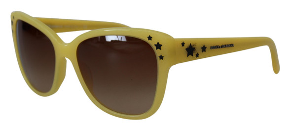 Yellow Acetate Frame Stars Embellishment DG4124 Sunglasses Yellow Acetate Frame Stars Embellishment DG4124 Sunglasses