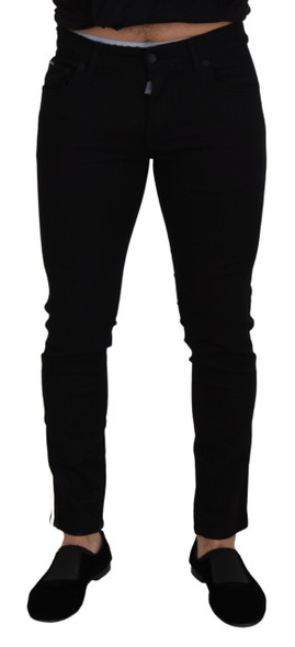 Dolce & Gabbana Black Cotton DG Crown Men Denim Jeans Dolce & Gabbana Black Cotton DG Crown Men Denim Jeans