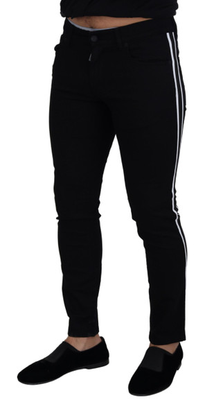 Dolce & Gabbana Black Cotton DG Crown Men Denim Jeans Dolce & Gabbana Black Cotton DG Crown Men Denim Jeans