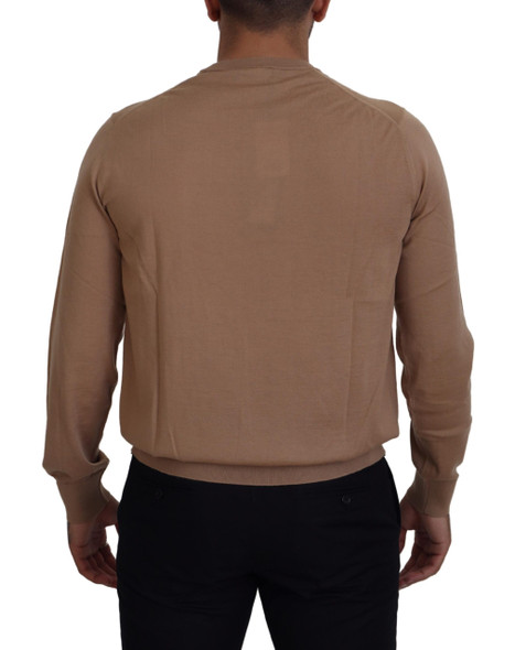 Beige Cashmere Crown Logo Pullover Sweater Beige Cashmere Crown Logo Pullover Sweater