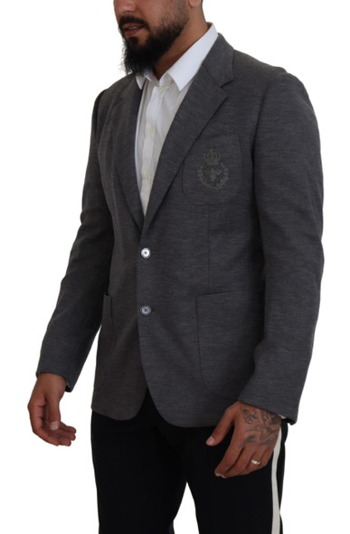 Gray Wool Stretch Slim Fit Jacket Blazer Gray Wool Stretch Slim Fit Jacket Blazer