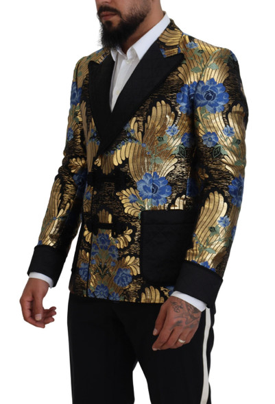 Dolce & Gabbana Gold Lurex Double Breasted Jacket Blazer Dolce & Gabbana Gold Lurex Double Breasted Jacket Blazer